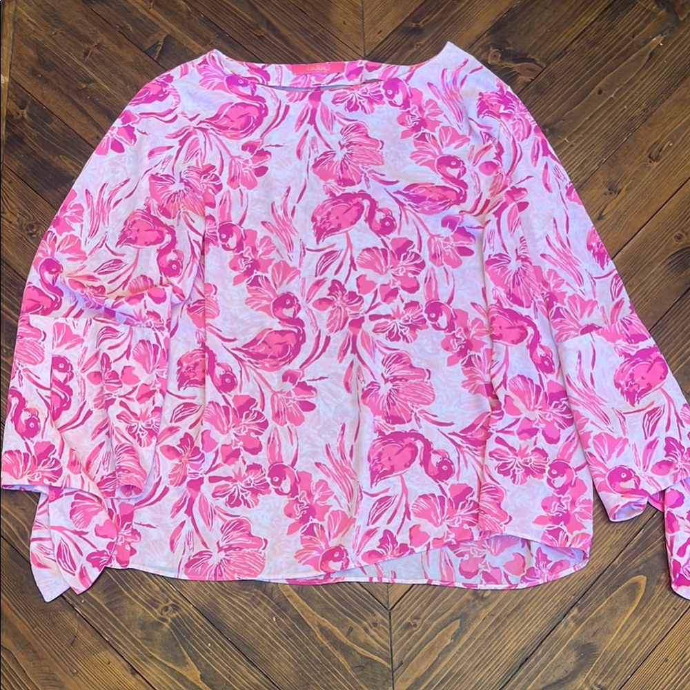 Lilly Pulitzer Langston top in Flamingle